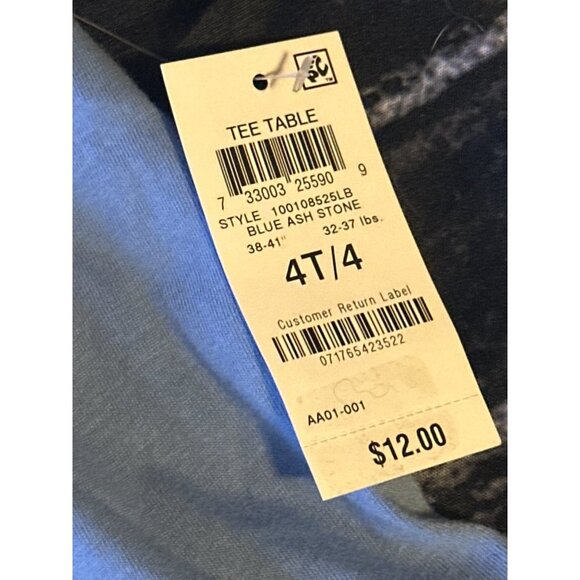 Epic Threads Toddler Boys Solid Basic Tee - Blue Ash Stone, Size 4T, NWT - Picture 2 of 3